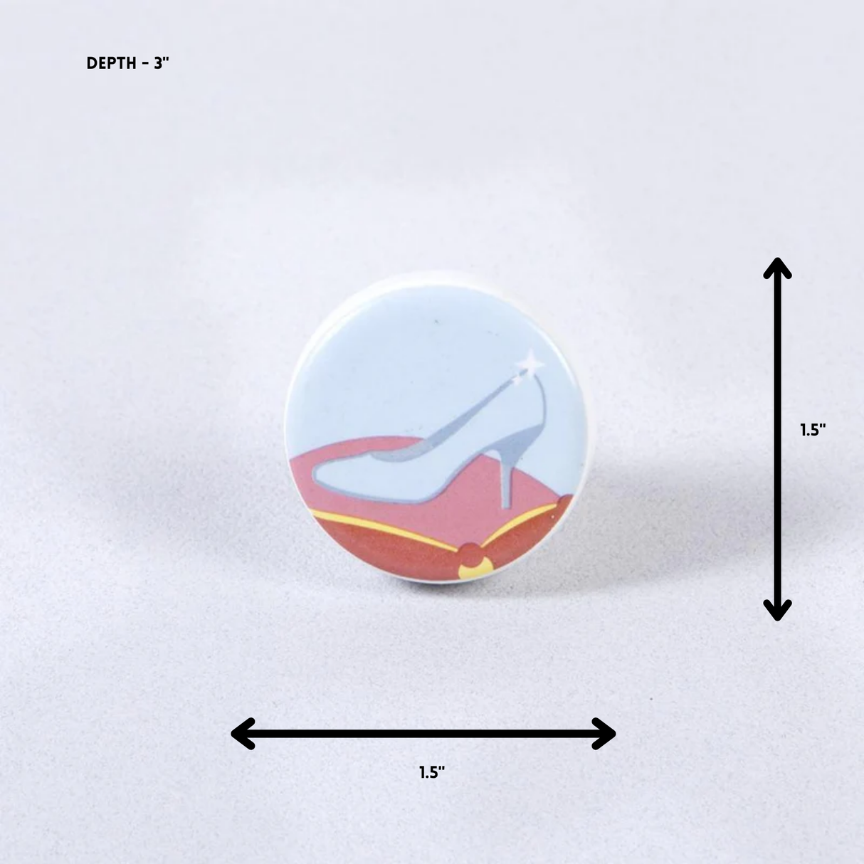 Princess Shoe Ceramic Knob – Stylish Cupboard & Drawer Handle for Kids’ Room