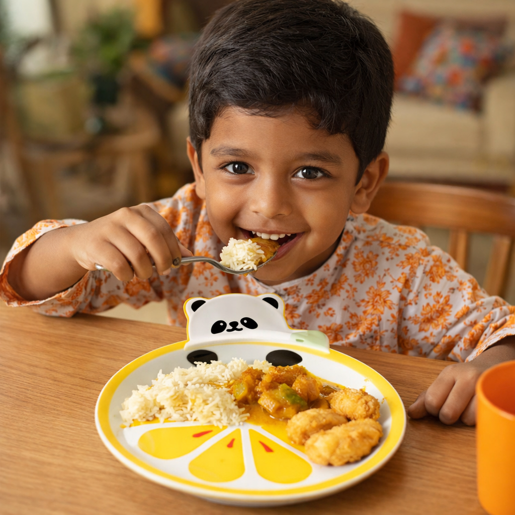 Panda Lemon Slice Ceramic Plate – Handcrafted Fruit & Animal Kids Dinnerware | Pinch of Pretty