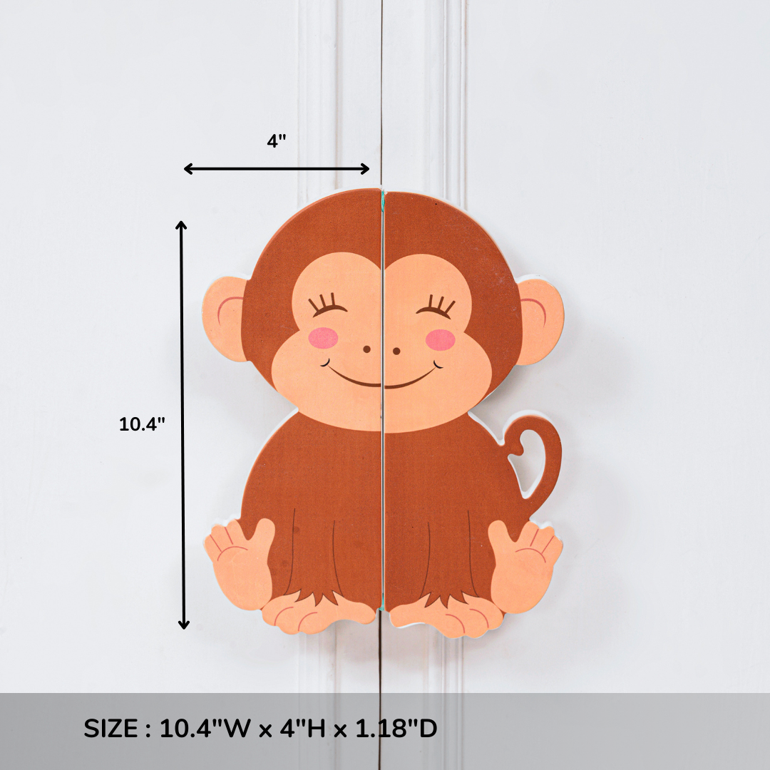 Monkey Wooden Cupboard Handle / Drawer – Handcrafted Kids Room Hardware | Pinch of Pretty
