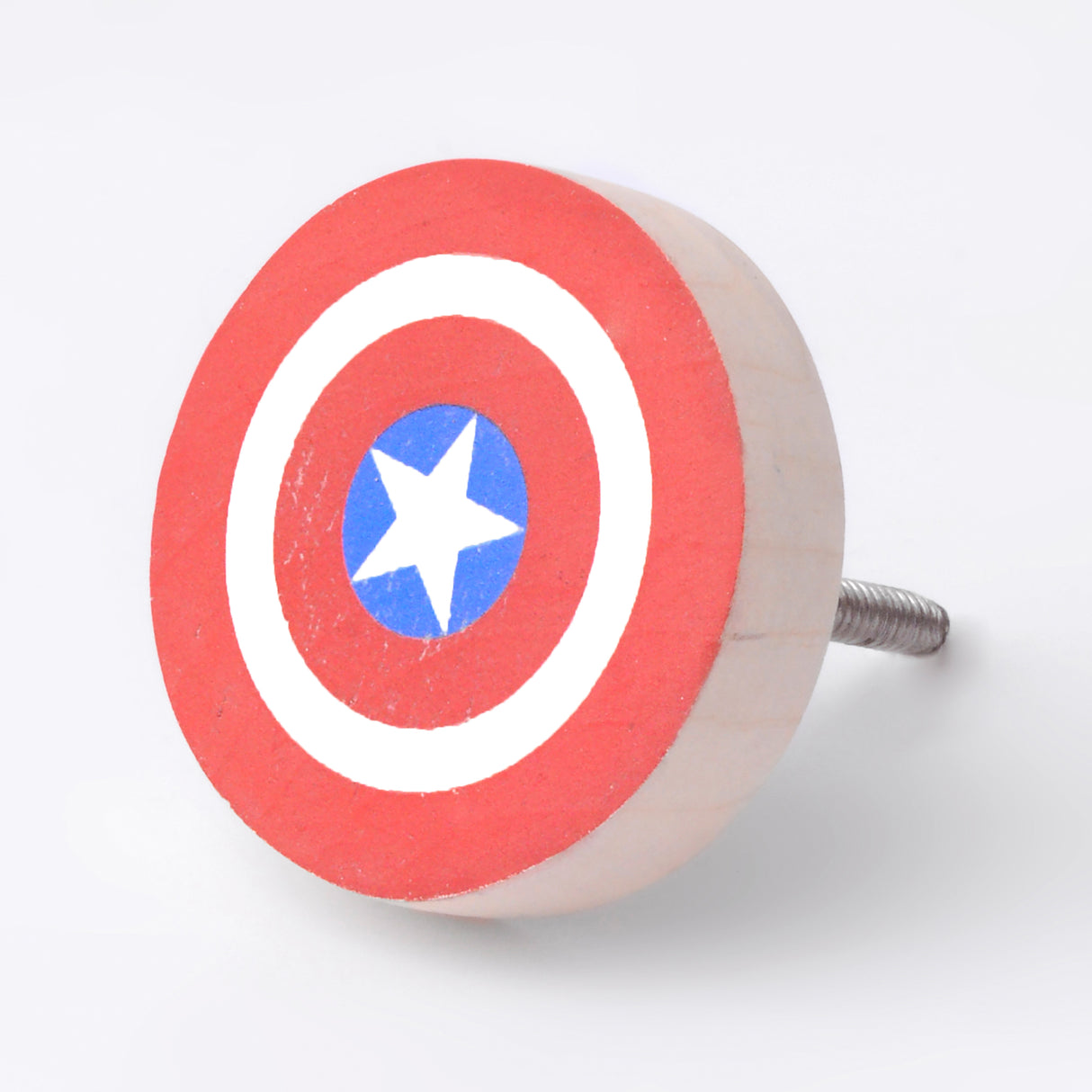 Captain America Wooden / Drawer Knob – Handcrafted Kids Room Hardware | Pinch of Pretty