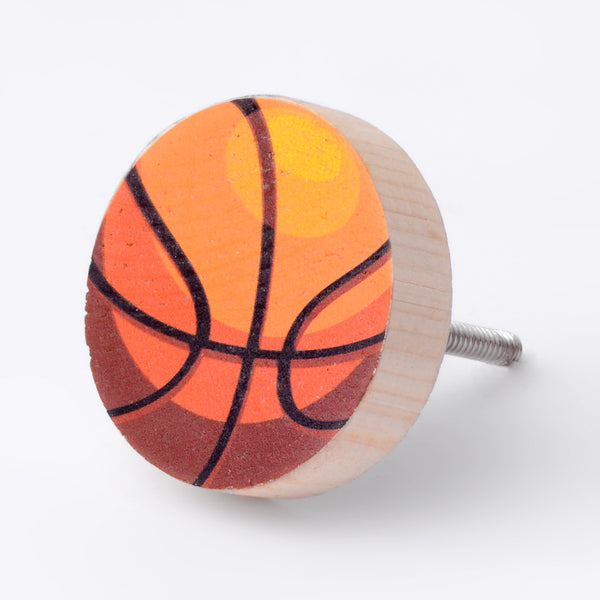 Basketball Pinewood Dresser Knob Kids Room Decor Pinch of Pretty