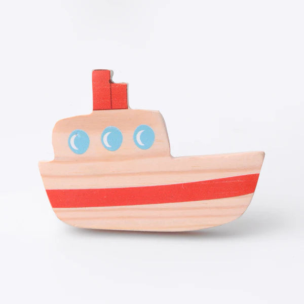 Pack of 5 Adorable Wooden Knobs ( Aeroplane, Ship, Red Car, Rocket , Train )