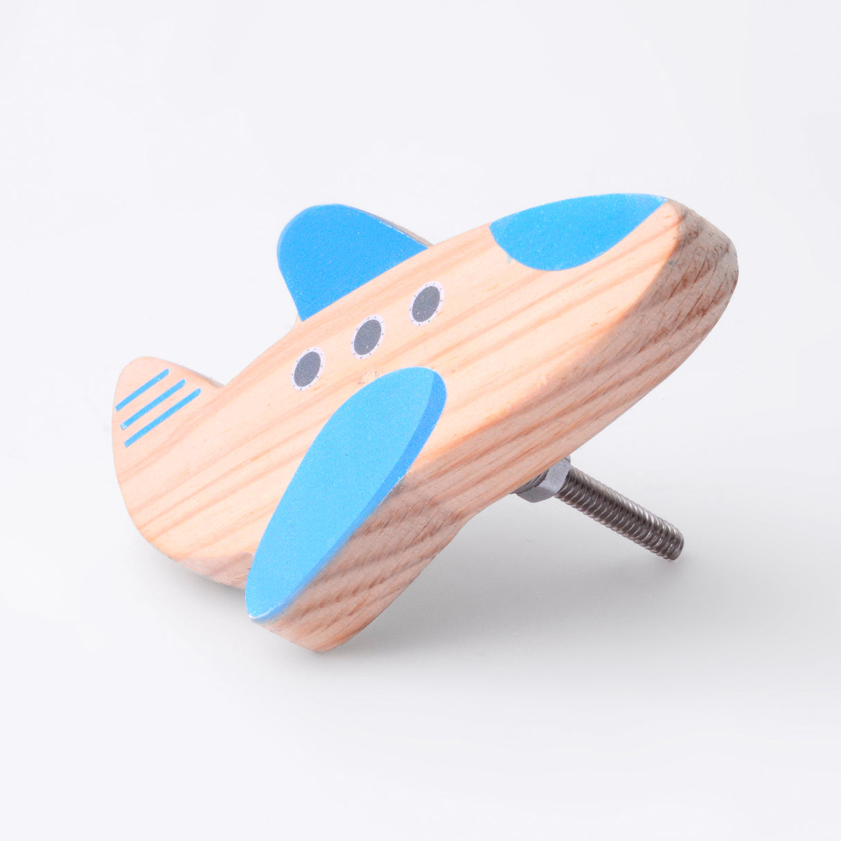 Aeroplane Pinewood / Drawer Knob – Handcrafted Kids Room Hardware | Pinch of Pretty