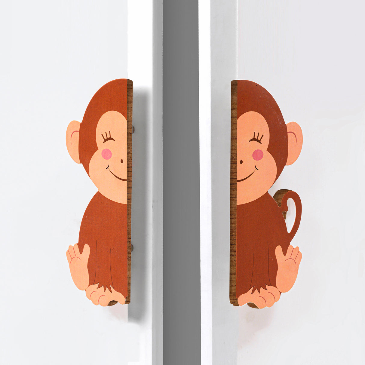 Monkey Wooden Cupboard Handle / Drawer – Handcrafted Kids Room Hardware | Pinch of Pretty