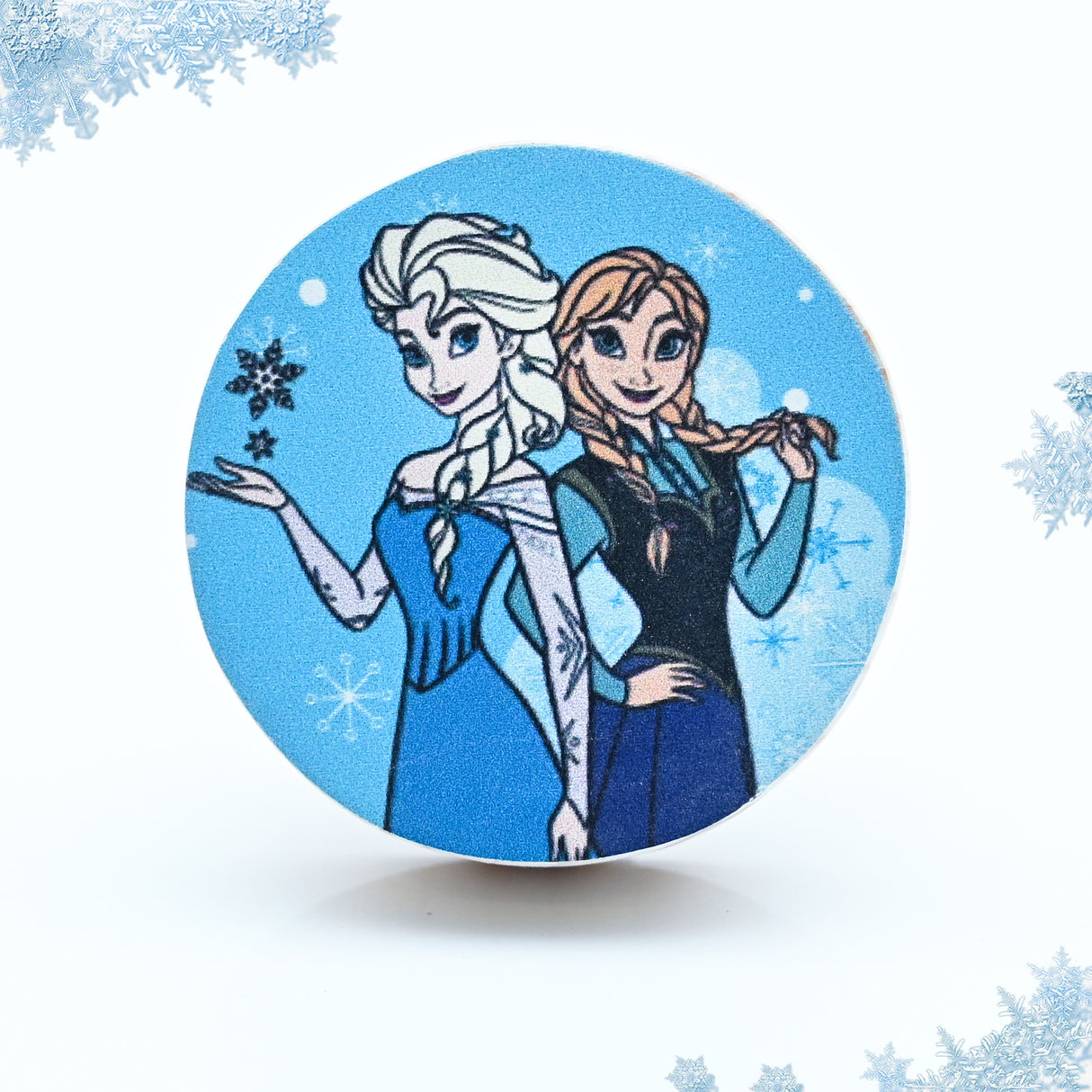 Anna and Elsa Frozen Themed Wooden / Drawer Knob– Handcrafted Kids Room Hardware | Pinch of Pretty