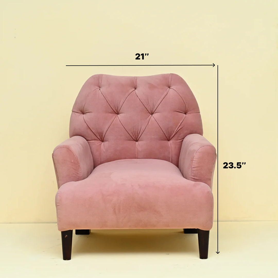 Pink Tufted Accent Chair