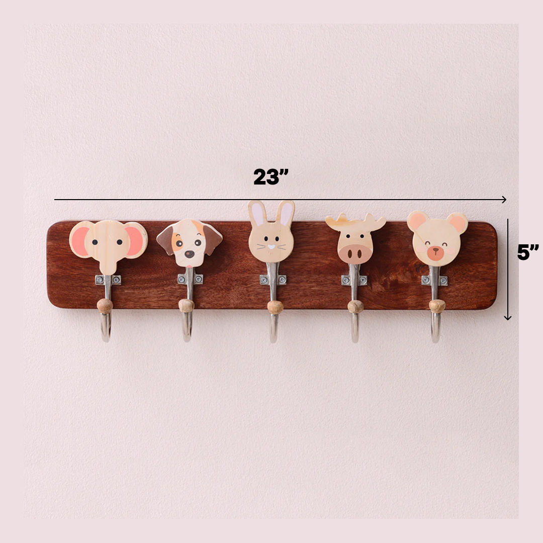 Animal wall hook plank