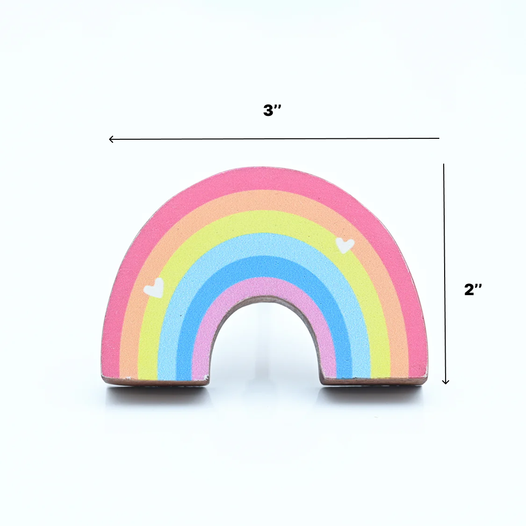 Rainbow Acacia Wooden /Drawer Knob– Handcrafted Kids Room Hardware | Pinch of Pretty