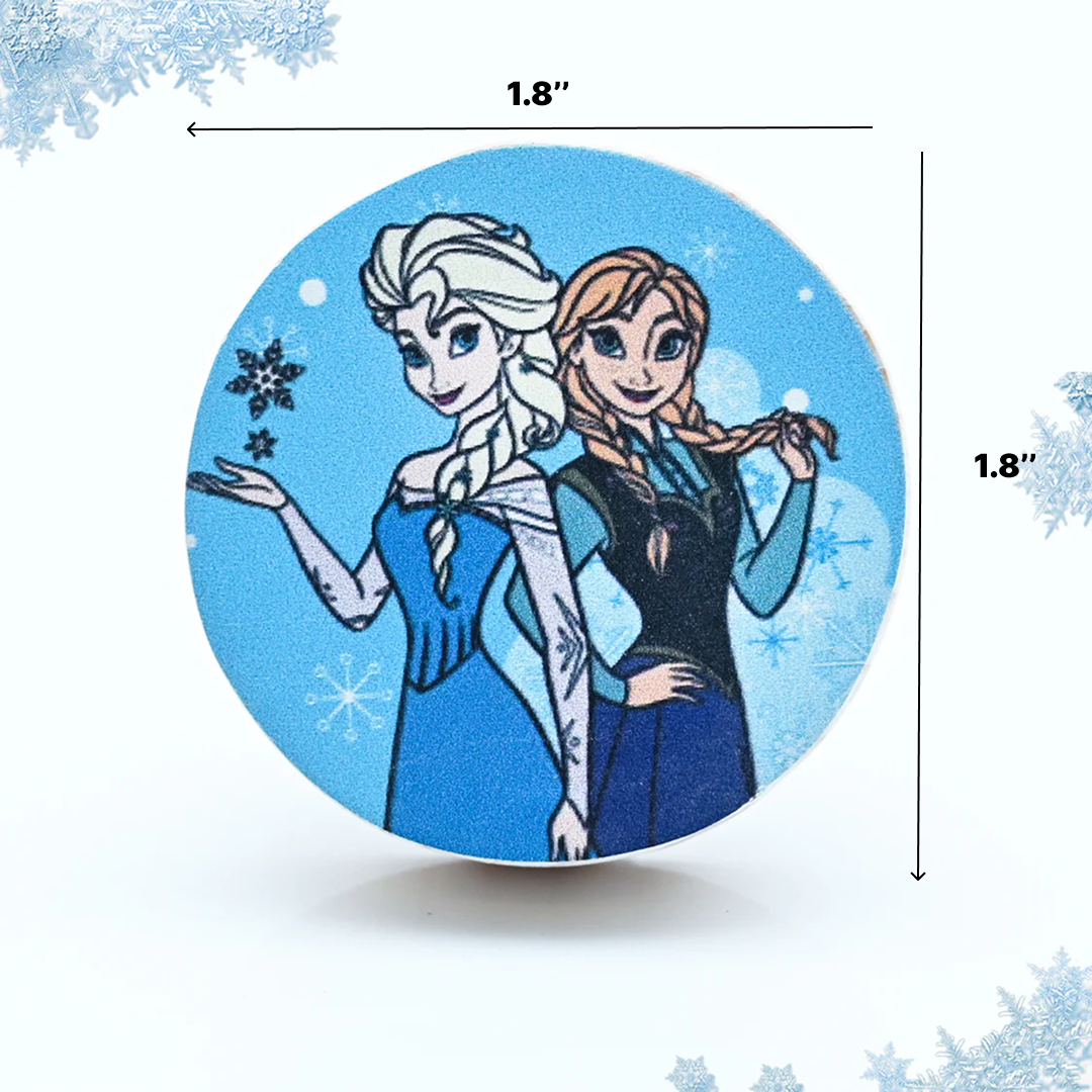 Anna and Elsa Frozen Themed Wooden / Drawer Knob– Handcrafted Kids Room Hardware | Pinch of Pretty