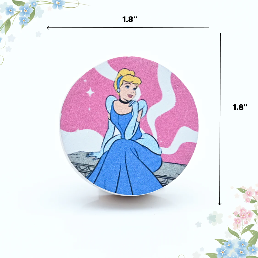 Cinderella Sitting Themed Drawer Wooden Knob / Drawer Knob– Handcrafted Kids Room Hardware | Pinch of Pretty