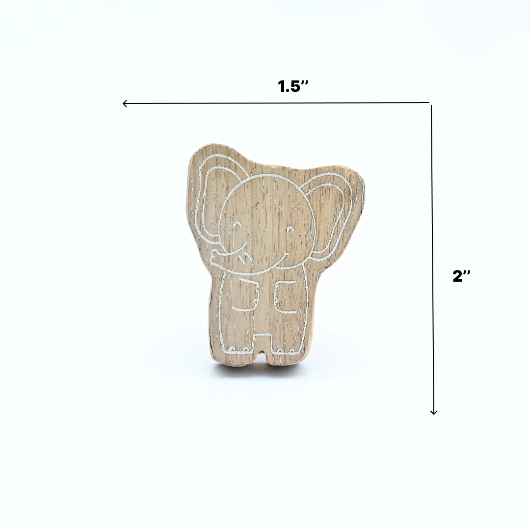 Elephant Mango Wooden / Drawer Knob– Handcrafted Kids Room Hardware | Pinch of Pretty