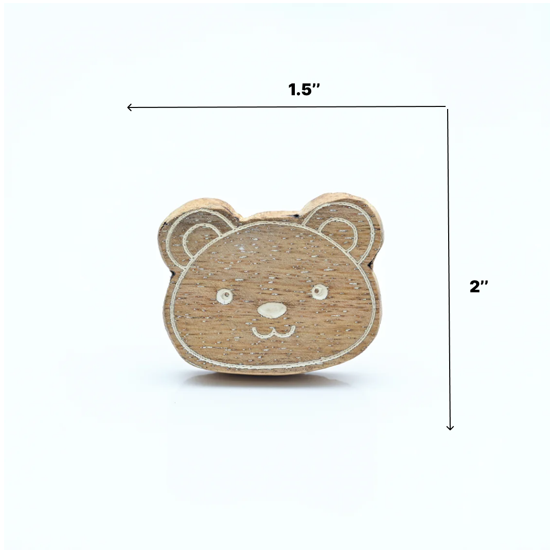 Bear Mango Wooden / Drawer Knob– Handcrafted Kids Room Hardware | Pinch of Pretty