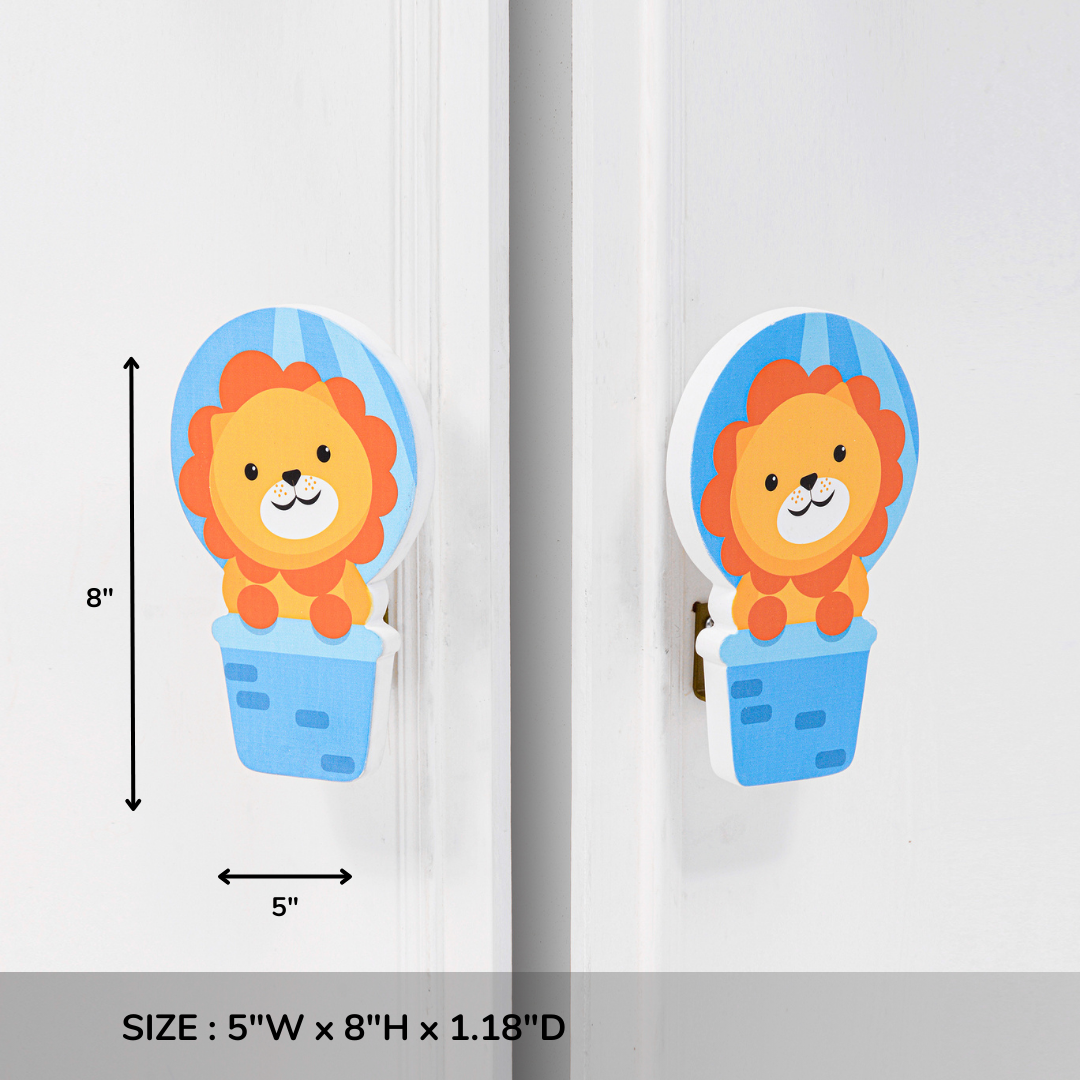 Lion Wooden Cupboard Handle / Drawer – Handcrafted Kids Room Hardware | Pinch of Pretty