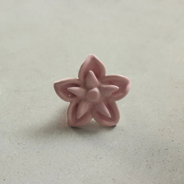 Special Combo Offer: Pack of 4 Cherry Blossom Flower Ceramic Knobs at the Price of 3