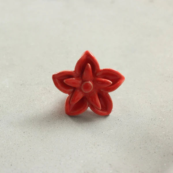 Special Combo Offer: Pack of 4 Cherry Blossom Flower Ceramic Knobs at the Price of 3