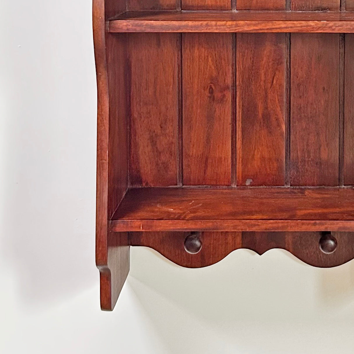 Handcrafted Wooden Wall Shelf with Heart Cutout