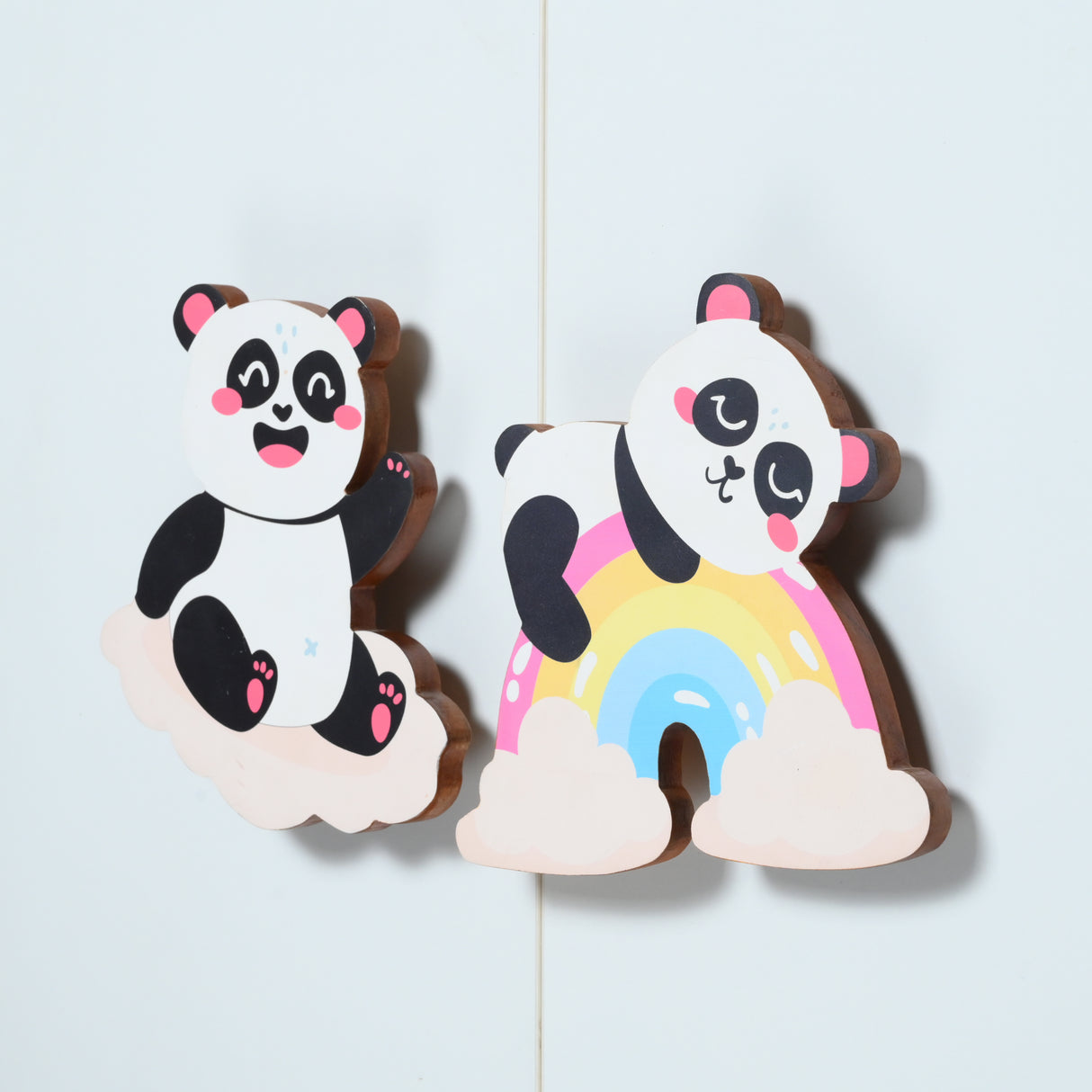 Playful Panda Wooden Cupboard Handle / Drawer – Handcrafted Kids Room Hardware | Pinch of Pretty
