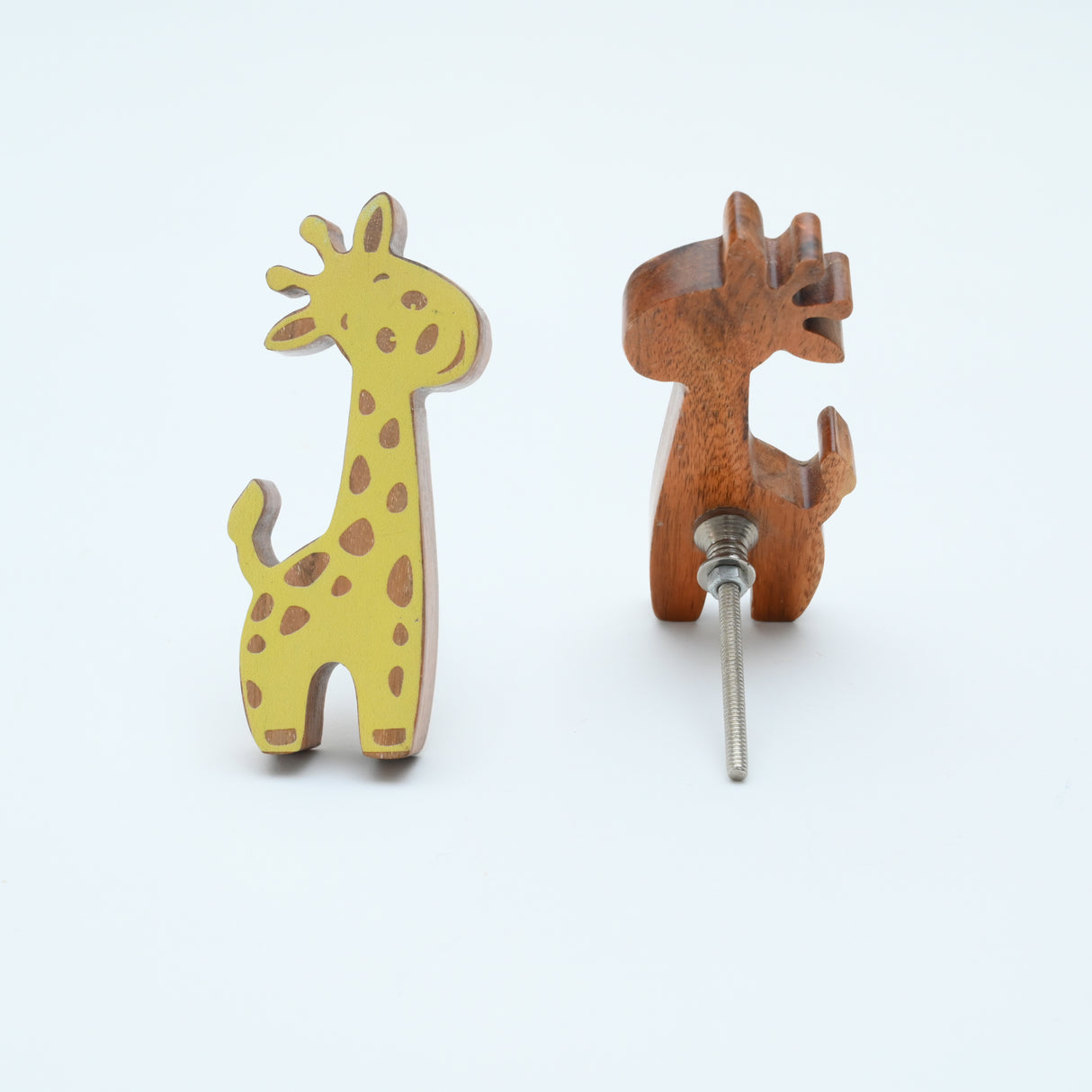 Playful Giraffe Wooden / Drawer Knob– Handcrafted Kids Room Hardware | Pinch of Pretty