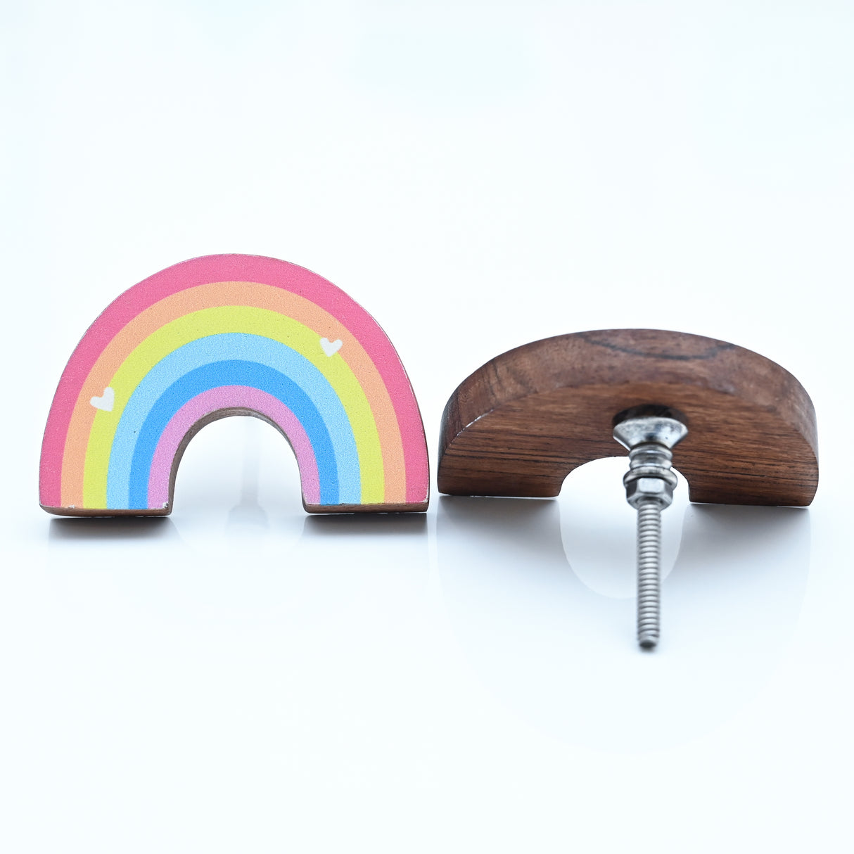 Rainbow Acacia Wooden /Drawer Knob– Handcrafted Kids Room Hardware | Pinch of Pretty