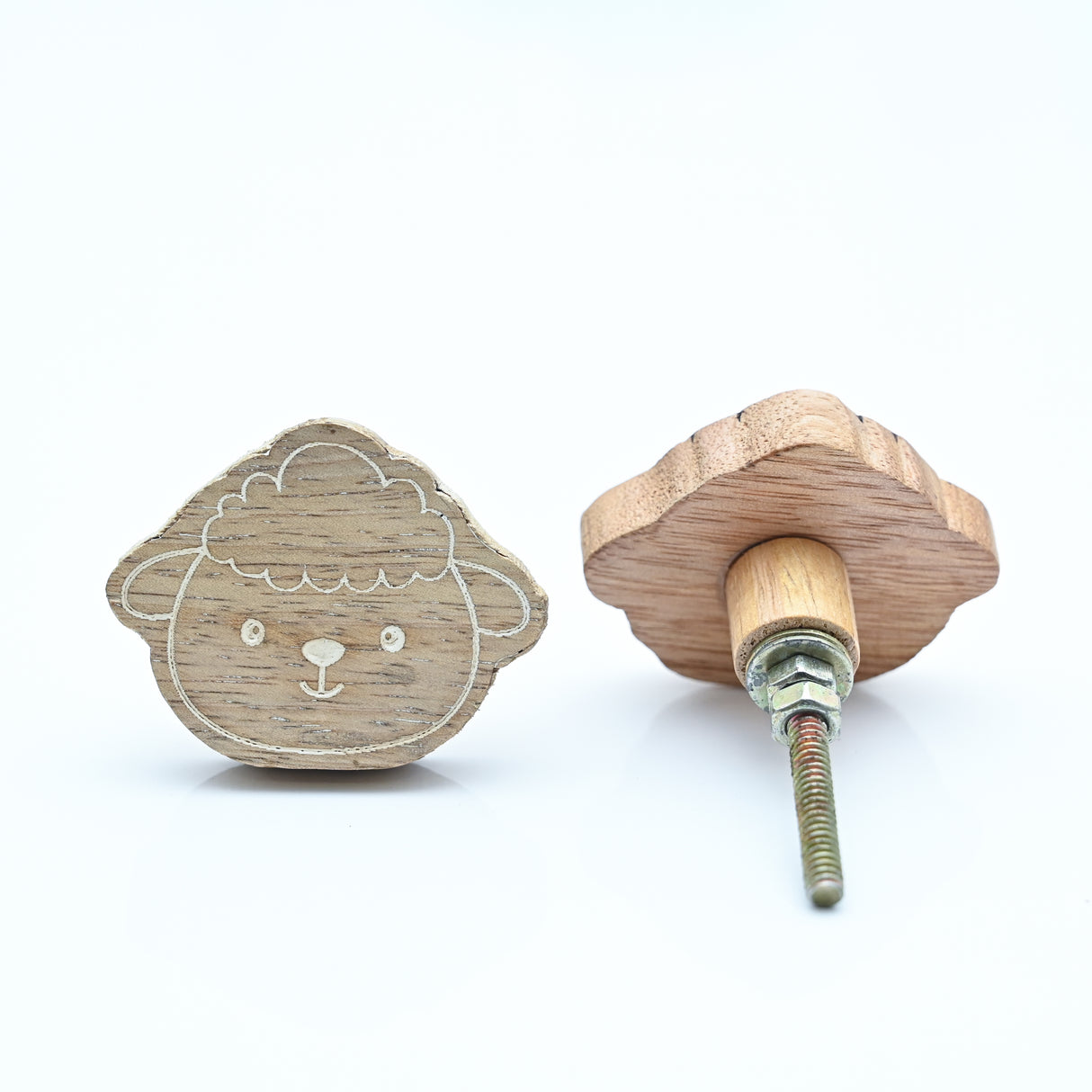 Sheep Mango-Shaped Wooden / Drawer Knob– Handcrafted Kids Room Hardware | Pinch of Pretty