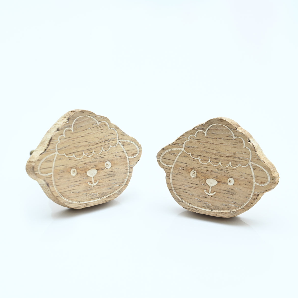 Sheep Mango-Shaped Wooden / Drawer Knob– Handcrafted Kids Room Hardware | Pinch of Pretty
