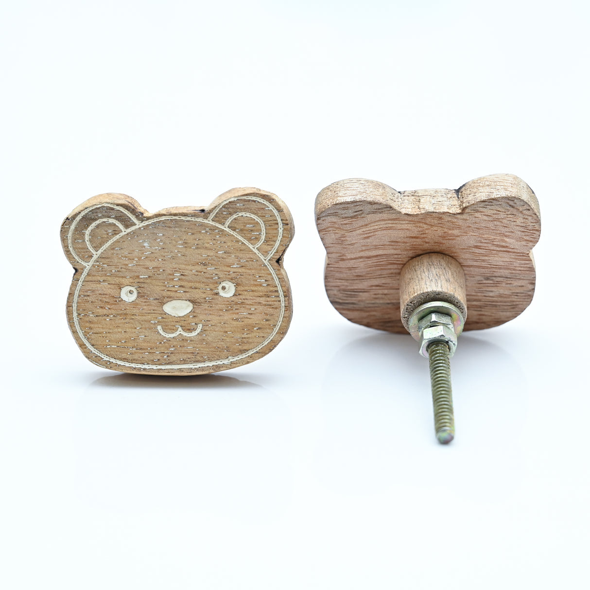 Bear Mango Wooden / Drawer Knob– Handcrafted Kids Room Hardware | Pinch of Pretty