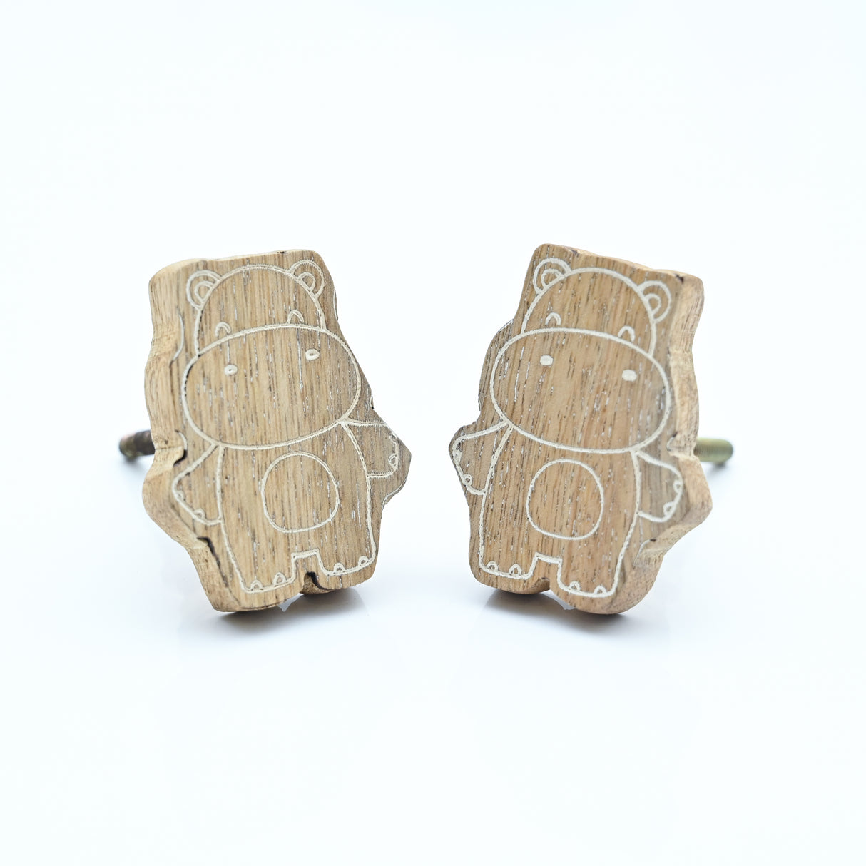 Hippo Mango Wooden / Drawer Knob– Handcrafted Kids Room Hardware | Pinch of Pretty
