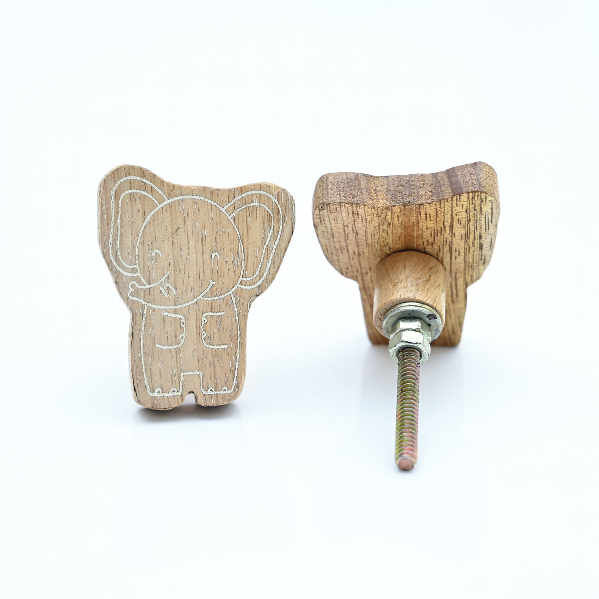 Elephant Mango Wooden / Drawer Knob– Handcrafted Kids Room Hardware | Pinch of Pretty