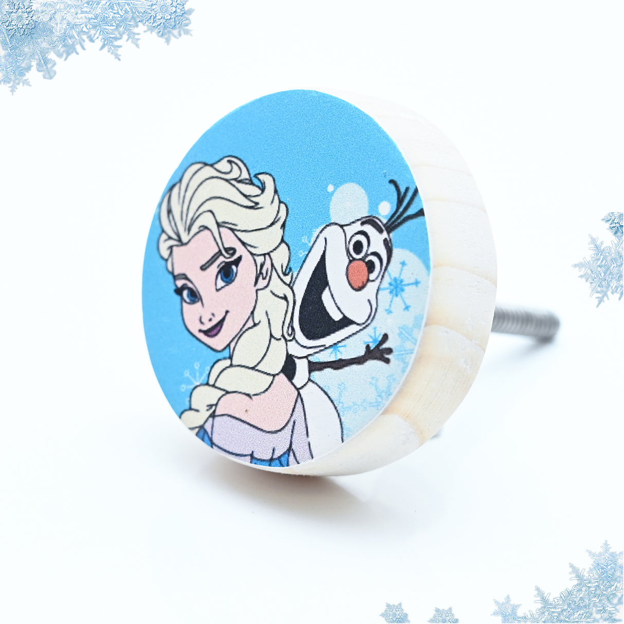 Elsa and Olaf Themed Wooden / Drawer Knob– Handcrafted Kids Room Hardware | Pinch of Pretty