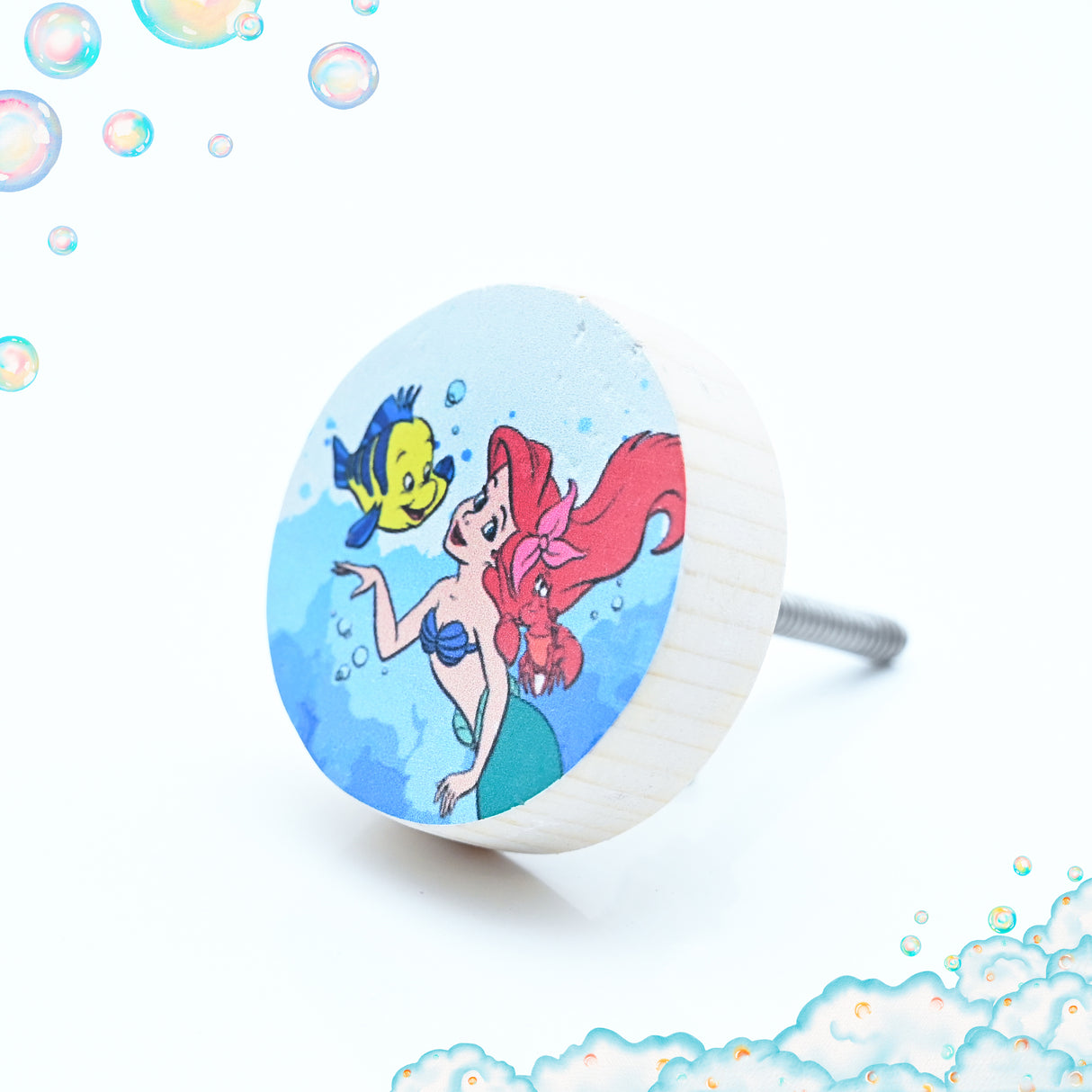 Ariel and Flounder Themed Drawer / Drawer Knob– Handcrafted Kids Room Hardware | Pinch of Pretty