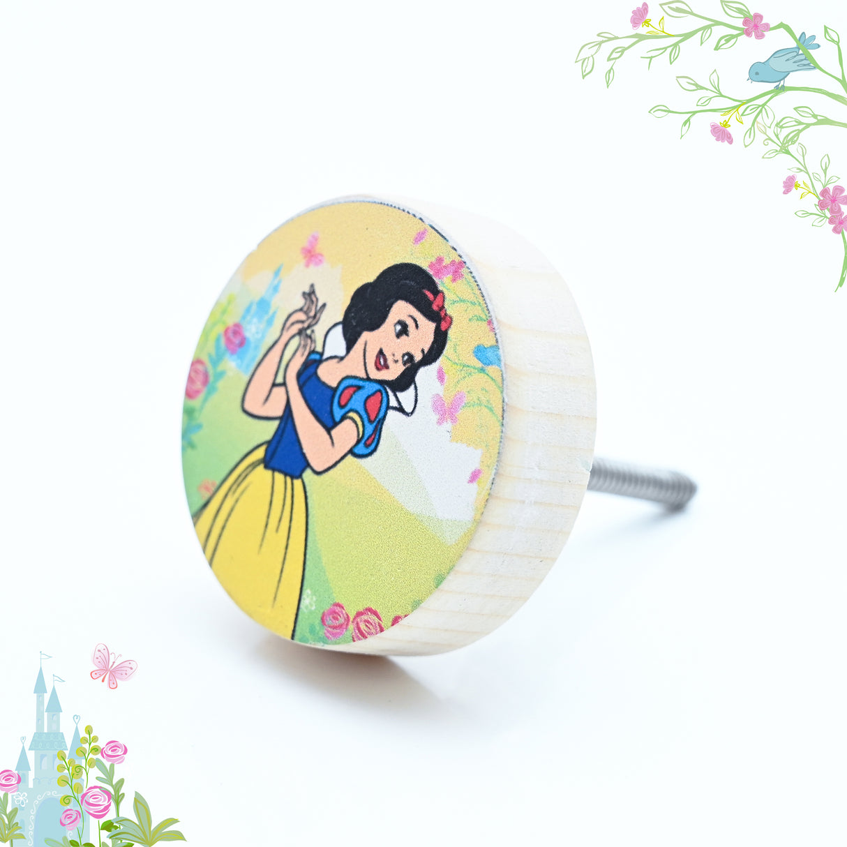 Snow White Themed Drawer Wooden / Drawer Knob– Handcrafted Kids Room Hardware | Pinch of Pretty