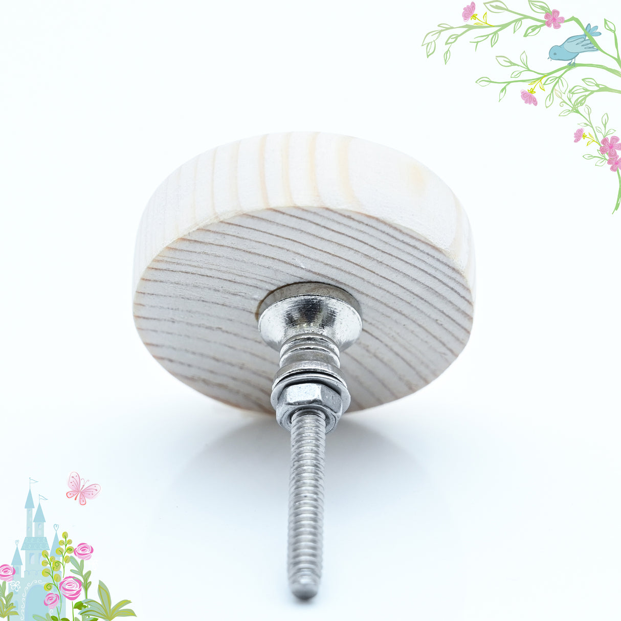 Snow White with Apple Themed Wooden / Drawer Knob– Handcrafted Kids Room Hardware | Pinch of Pretty