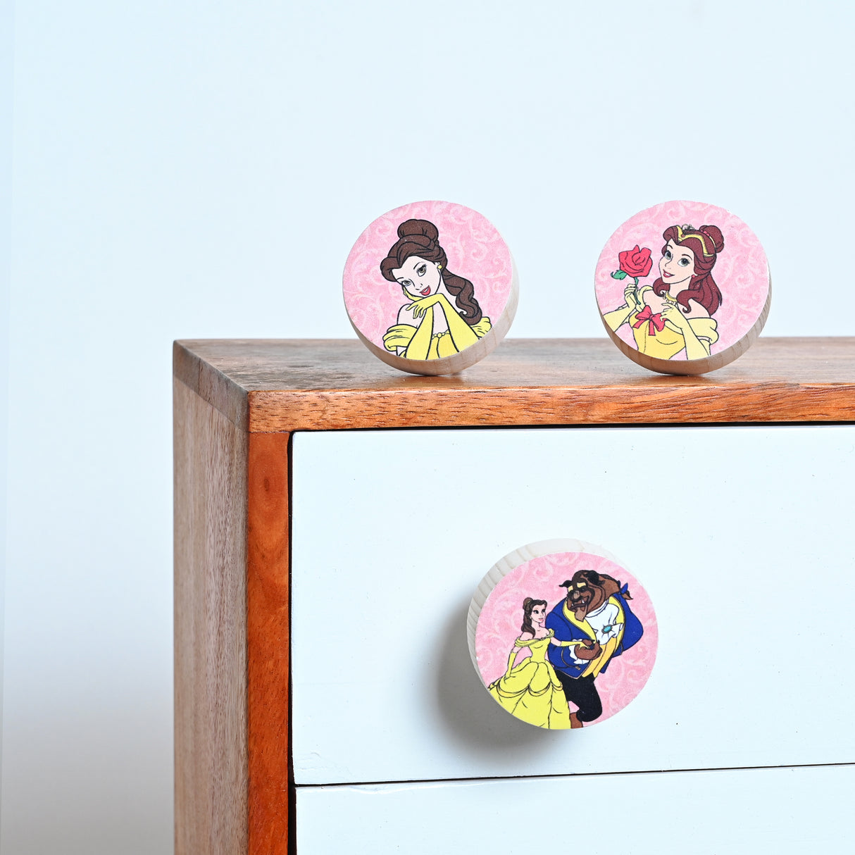 Belle and Beast Themed Wooden / Drawer Knob– Handcrafted Kids Room Hardware | Pinch of Pretty