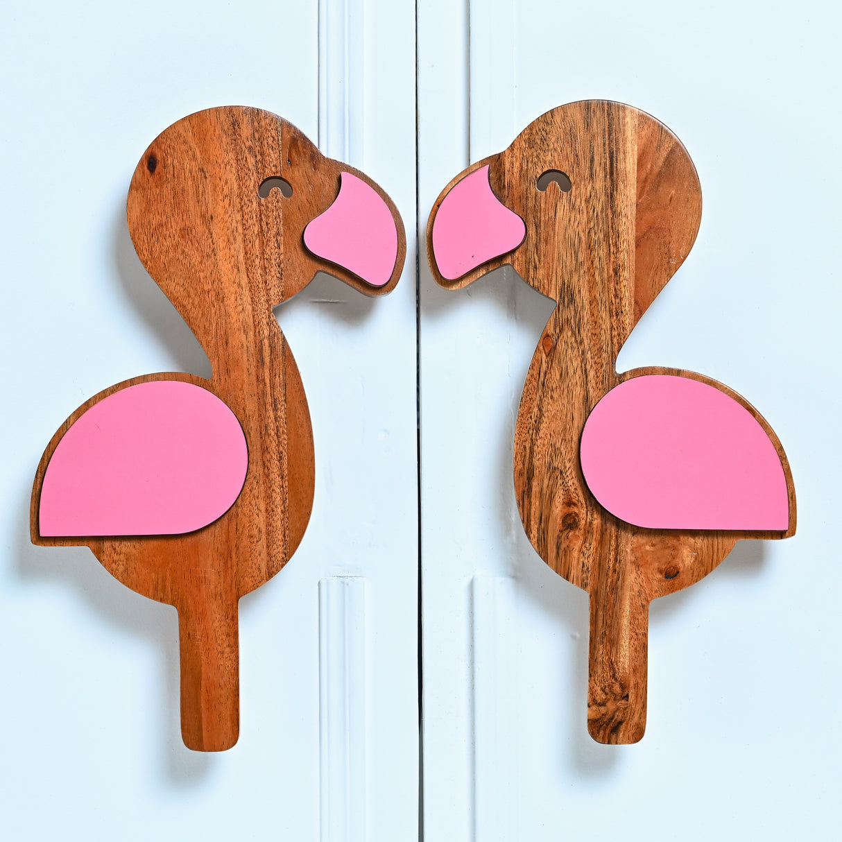Flamingo Wooden Cupboard Handle / Drawer Knob – Handcrafted Kids Room Hardware | Pinch of Pretty