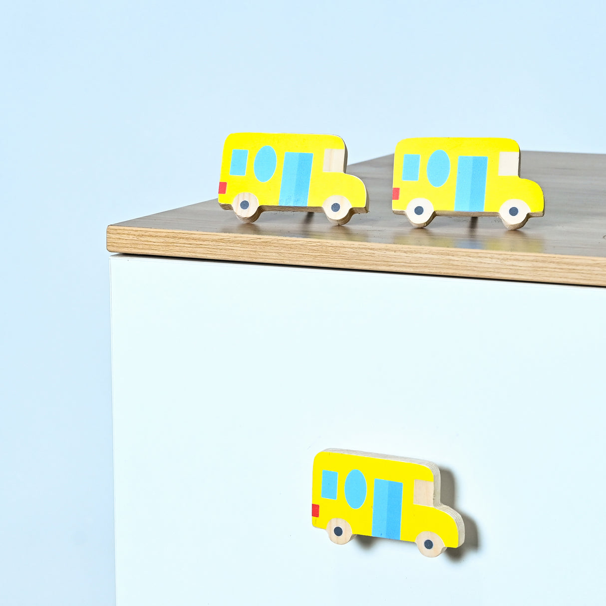 Yellow Bus Wooden / Drawer Knob– Handcrafted Kids Room Hardware | Pinch of Pretty