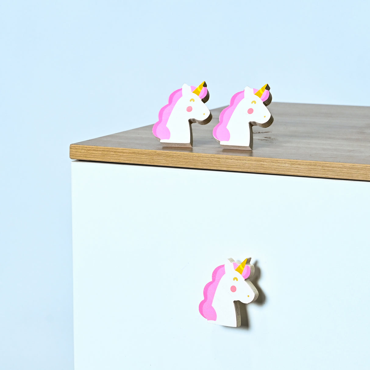 Pink Unicorn Wooden / Drawer Knob– Handcrafted Kids Room Hardware | Pinch of Pretty