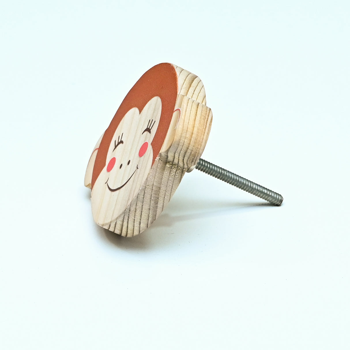 Monkey Face Wooden/ Drawer Knob– Handcrafted Kids Room Hardware | Pinch of Pretty