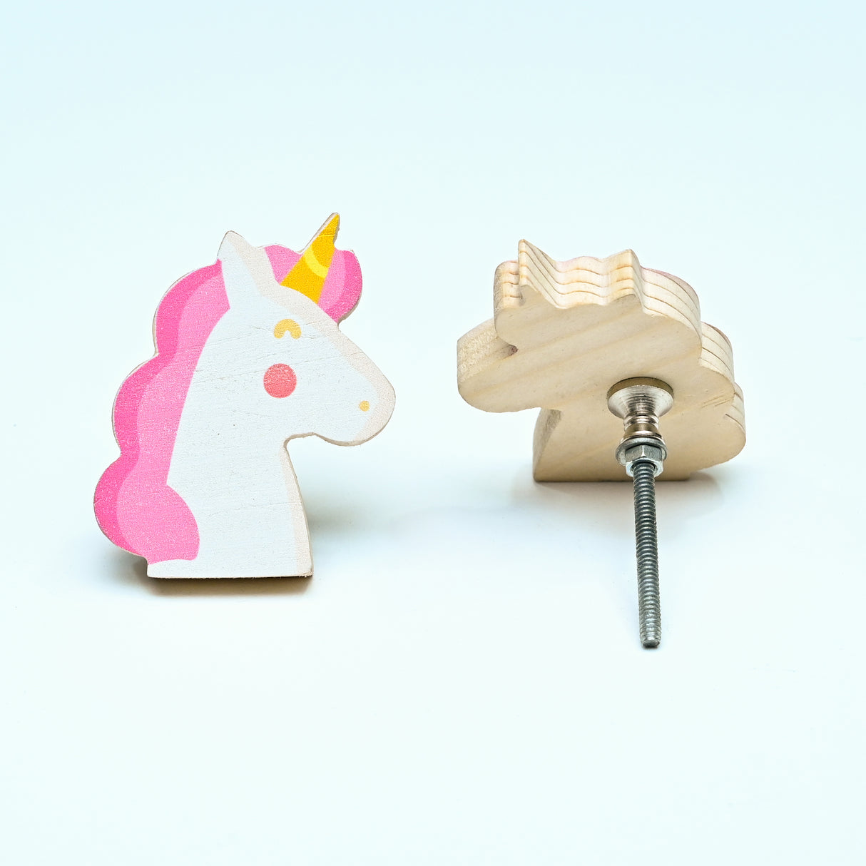 Pink Unicorn Wooden / Drawer Knob– Handcrafted Kids Room Hardware | Pinch of Pretty