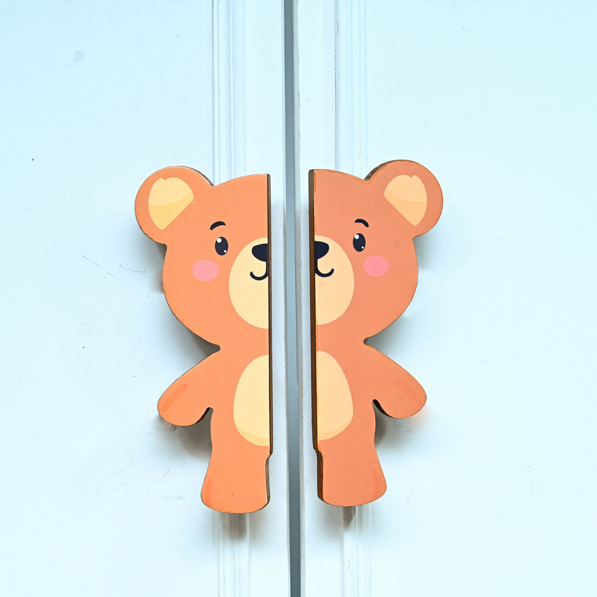 Teddy Bear Wooden Cupboard Handle / Drawer – Handcrafted Kids Room Hardware | Pinch of Pretty