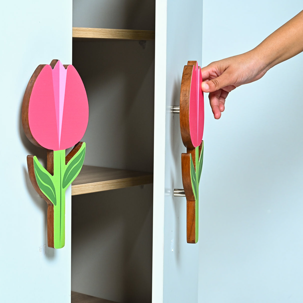 Tulip Wooden Cupboard Handle / Drawer– Handcrafted Kids Room Hardware | Pinch of Pretty