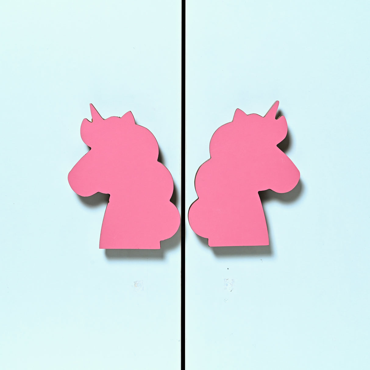 Pink Unicorn Laminated Wooden Cupboard / Drawer Handles for Kids