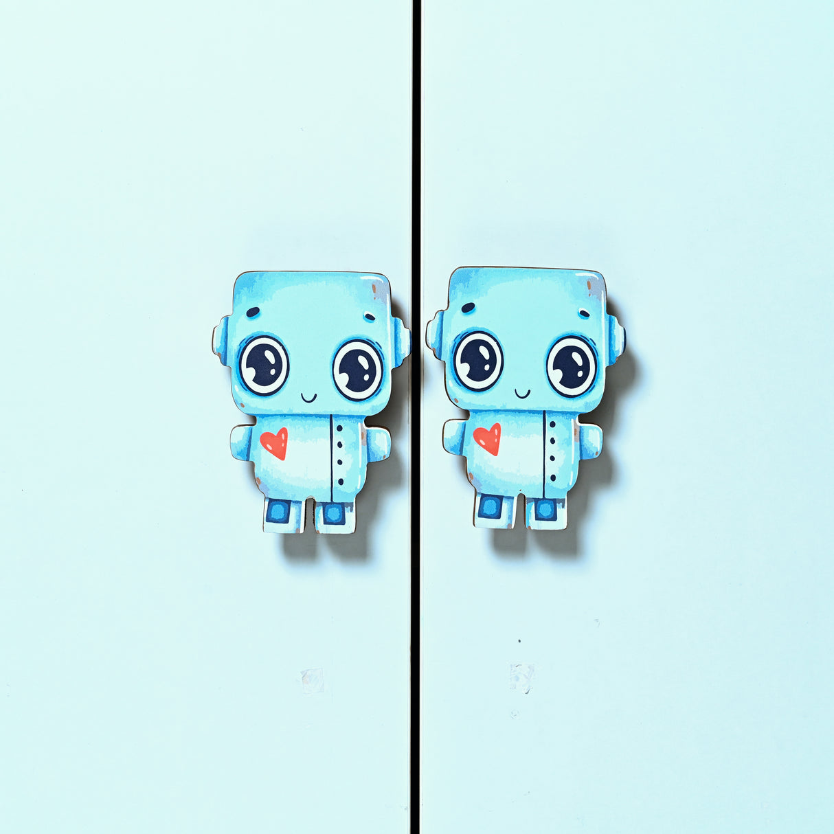 Robot Wooden Cupboard Handle / Drawer – Handcrafted Kids Room Hardware | Pinch of Pretty