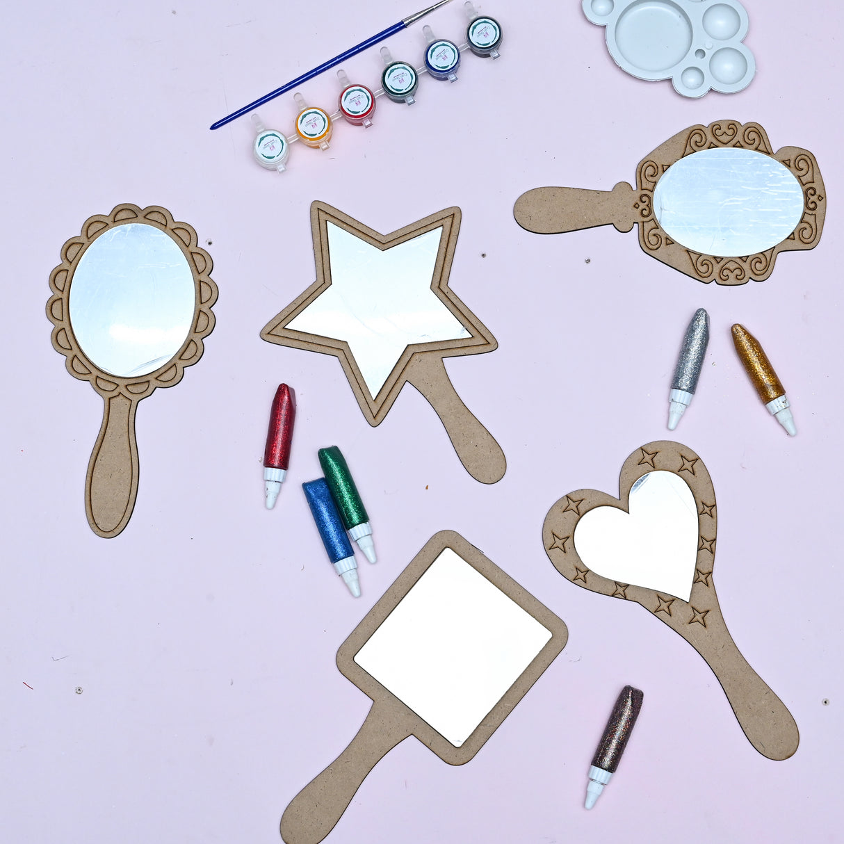 DIY Hand Mirror Decoration Kit – Creative Craft Fun for Kids!