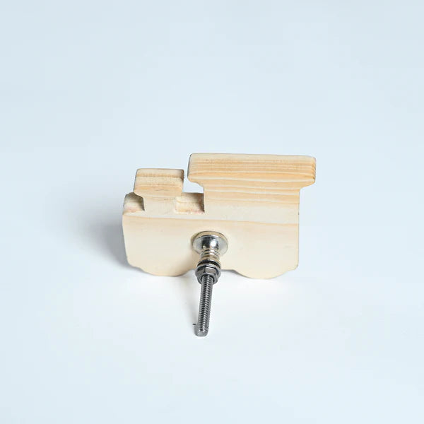 Pack of 5 Adorable Wooden Knobs ( Aeroplane, Ship, Red Car, Rocket , Train )