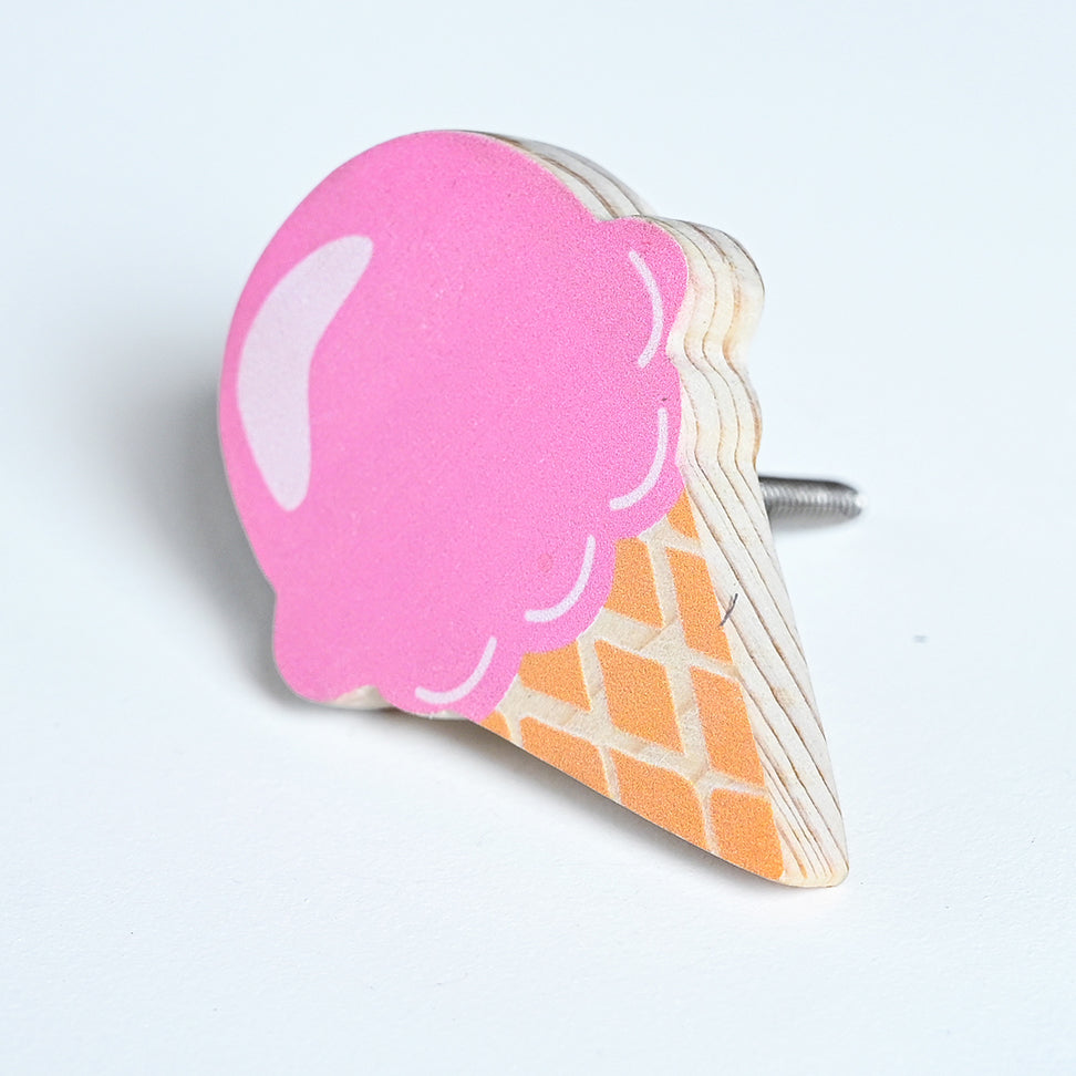 Ice Cream Wooden / Drawer Knob – Handcrafted Kids Room Hardware | Pinch of Pretty