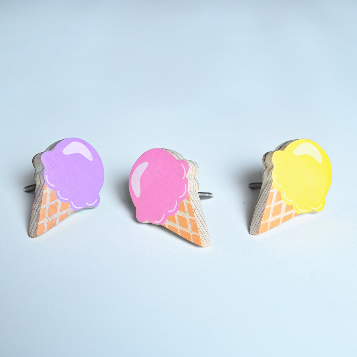 Ice Cream Wooden / Drawer Knob – Handcrafted Kids Room Hardware | Pinch of Pretty