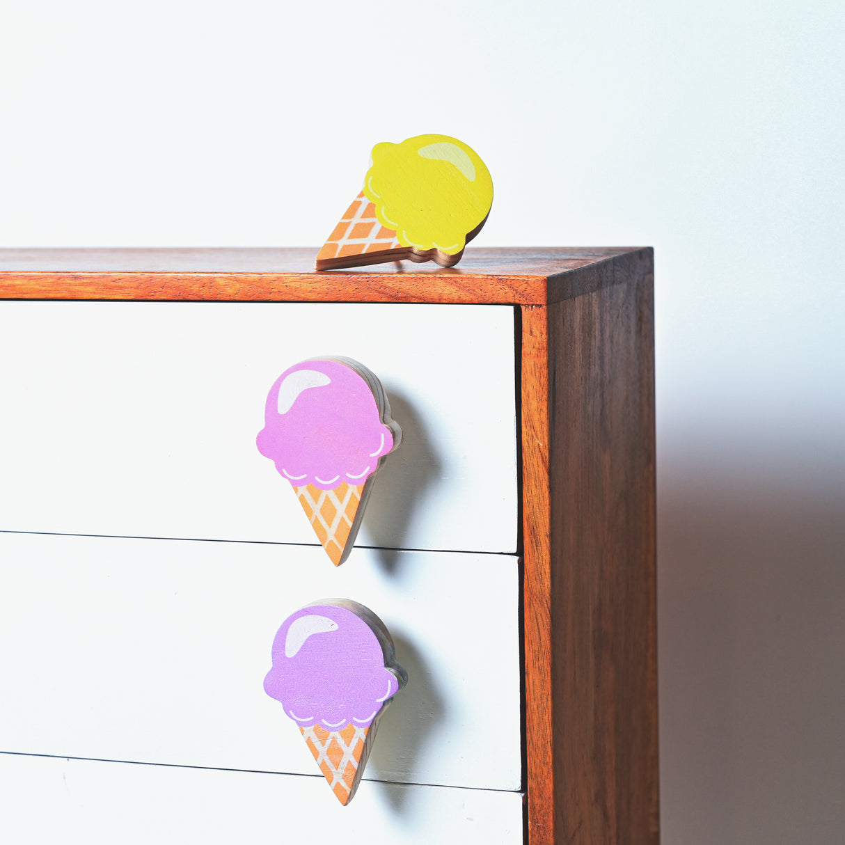 Ice Cream Wooden / Drawer Knob – Handcrafted Kids Room Hardware | Pinch of Pretty