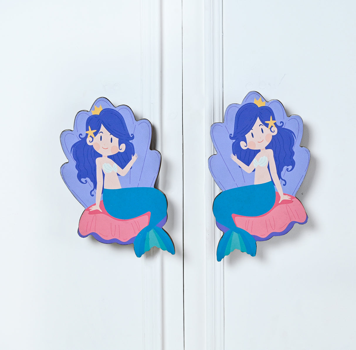 Mermaid Wooden Cupboard Handle / Drawer – Handcrafted Kids Room Hardware | Pinch of Pretty
