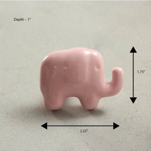 Jumbo Elephant Ceramic Knob – Stylish Cupboard & Drawer Handle for Kids’ Room)