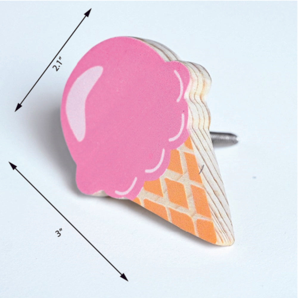 Special Combo Offer: Pack of 3 Ice Cream Wooden Knobs